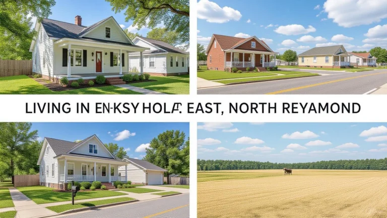 Collage of affordable housing in Raymond, MS, featuring suburban homes in East Raymond and North Raymond neighborhoods with green yards and open fields under blue skies