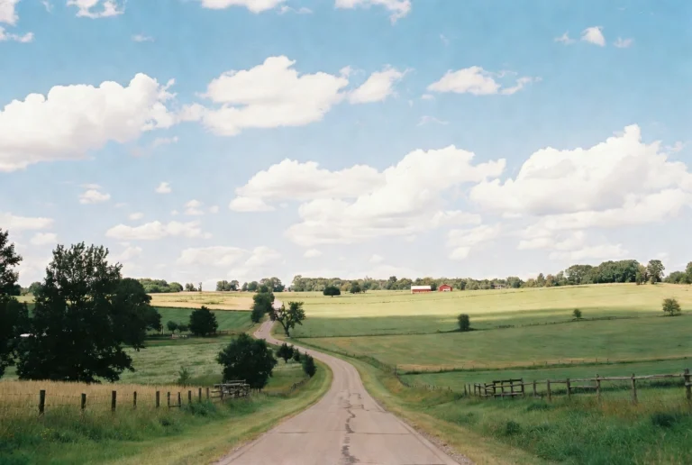 A peaceful rural road showcasing the open landscapes of the Raymond, Ohio lifestyle.